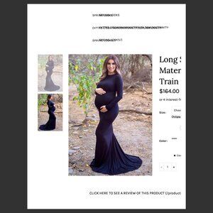 Maternity Photoshoot Dress